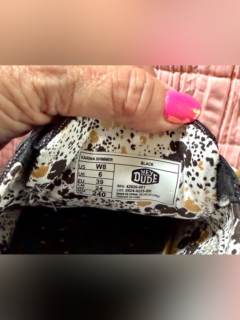 Hey Dude Women’s Karina Shimmer Sneakers NWOT - Picture 12 of 13